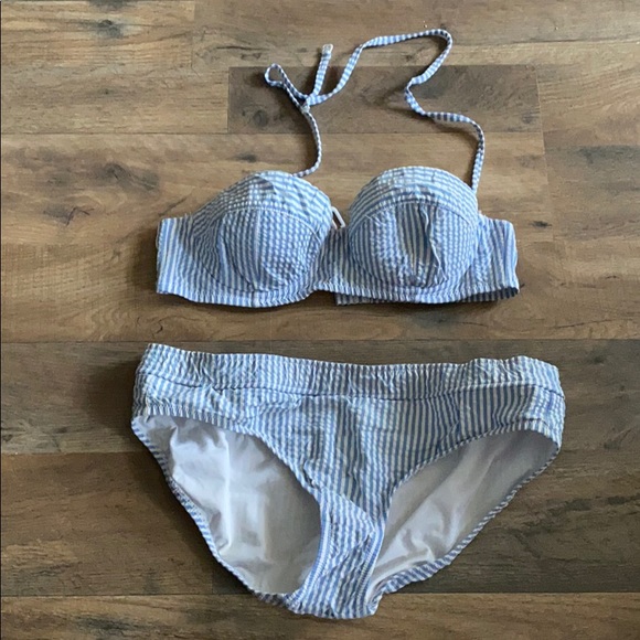 J. Crew Swim J Crew Seersucker Swimsuit Poshmark